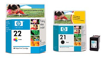 Pack Cartouche HP C9351AE Noire et HP C9352AE Couleur