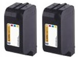 Lot de 2 cartouches encre compatible HP C6625AE N°17 Couleur